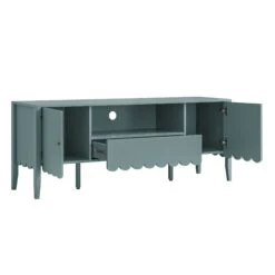 Henley Scalloped Edge 150cm Wide TV Unit, Blue Spruce -Daals Store BSD 159 TEAL WB3