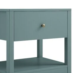 Henley Scalloped Edge Bedside Table With Drawer, Blue Spruce -Daals Store BSD 160 TEAL detail2