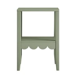 Henley Scalloped Edge Side Table, Sage Green 15 Henley Scalloped Edge Side Table, Sage Green -Daals Store BSD 161 SAGE WB1