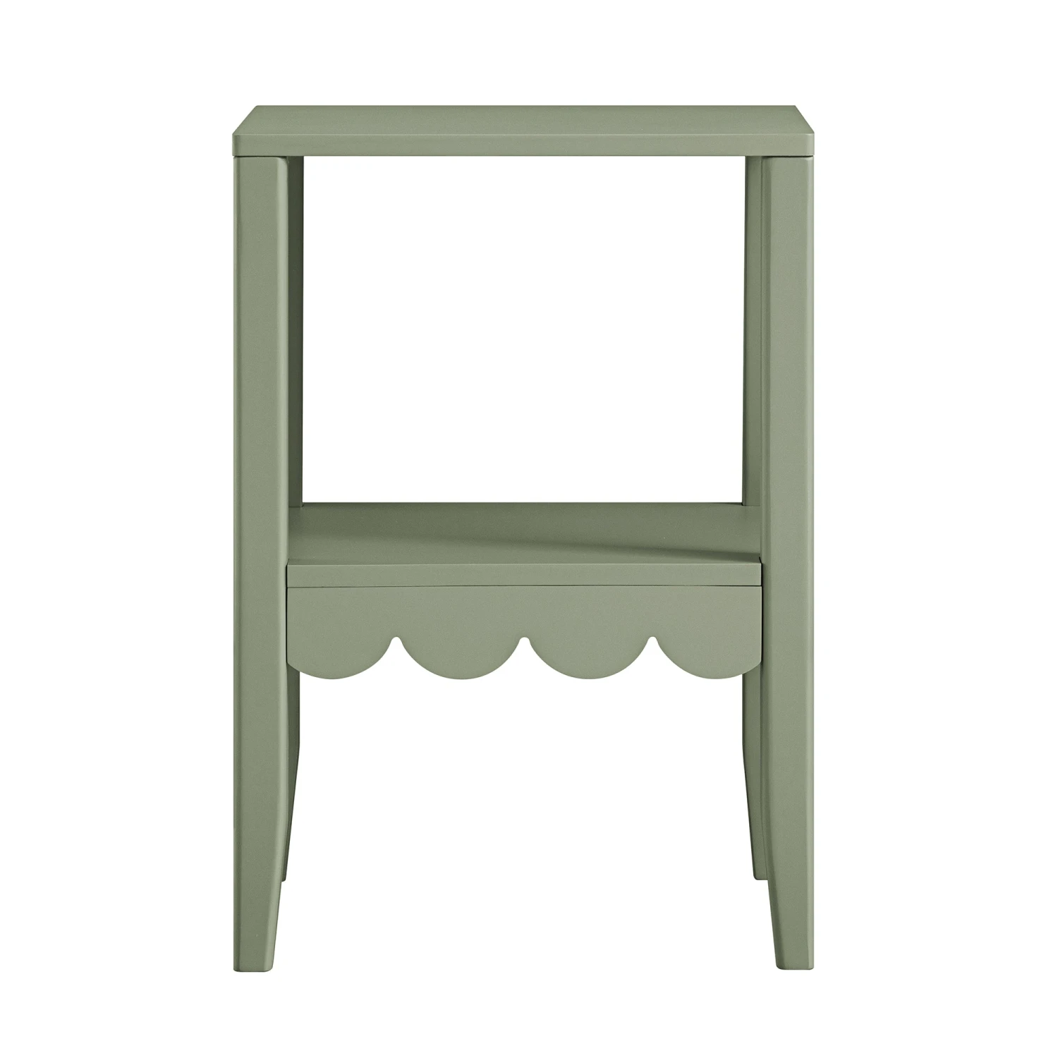 Henley Scalloped Edge Side Table, Sage Green 5 Henley Scalloped Edge Side Table, Sage Green - Image 5