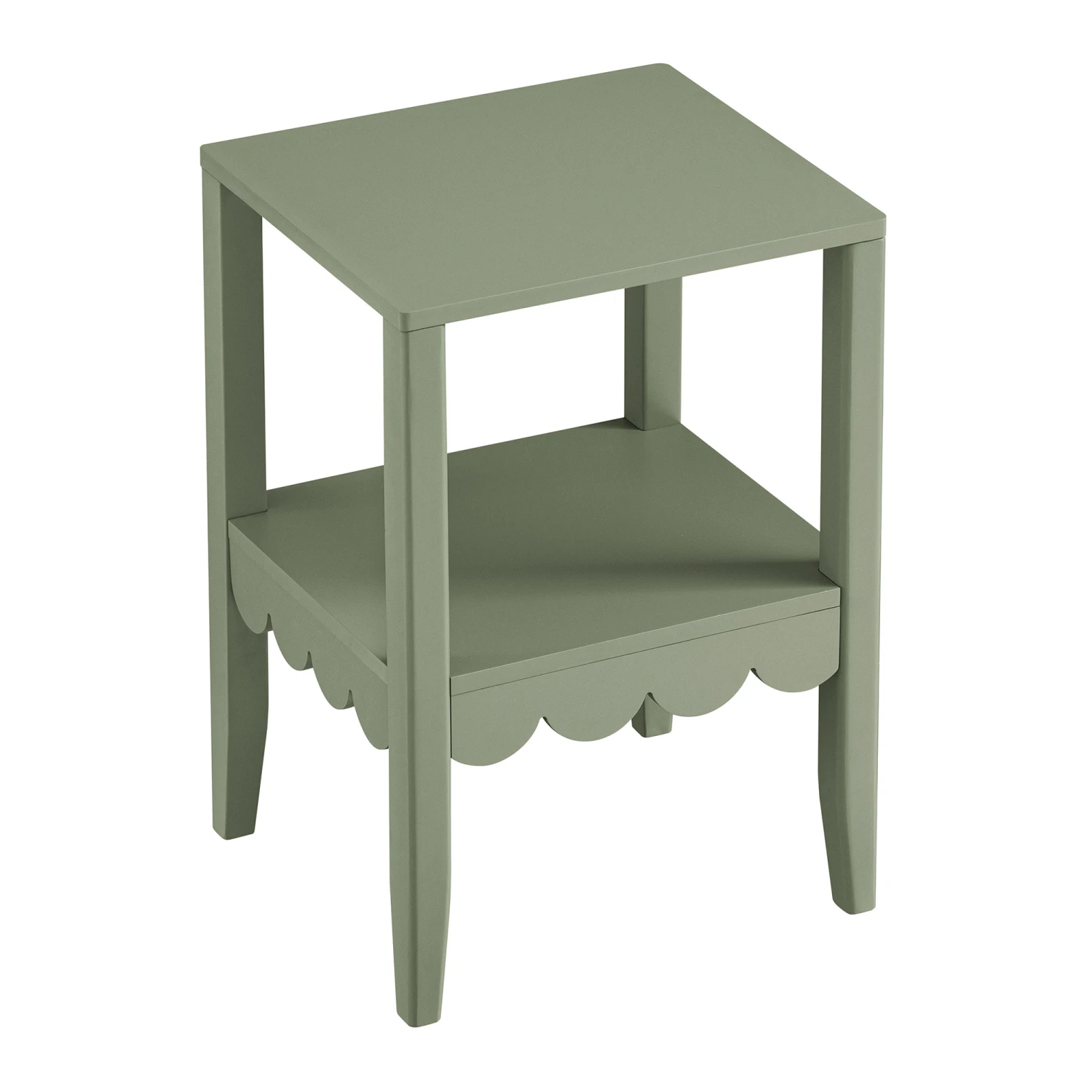 Henley Scalloped Edge Side Table, Sage Green 8 Henley Scalloped Edge Side Table, Sage Green - Image 8