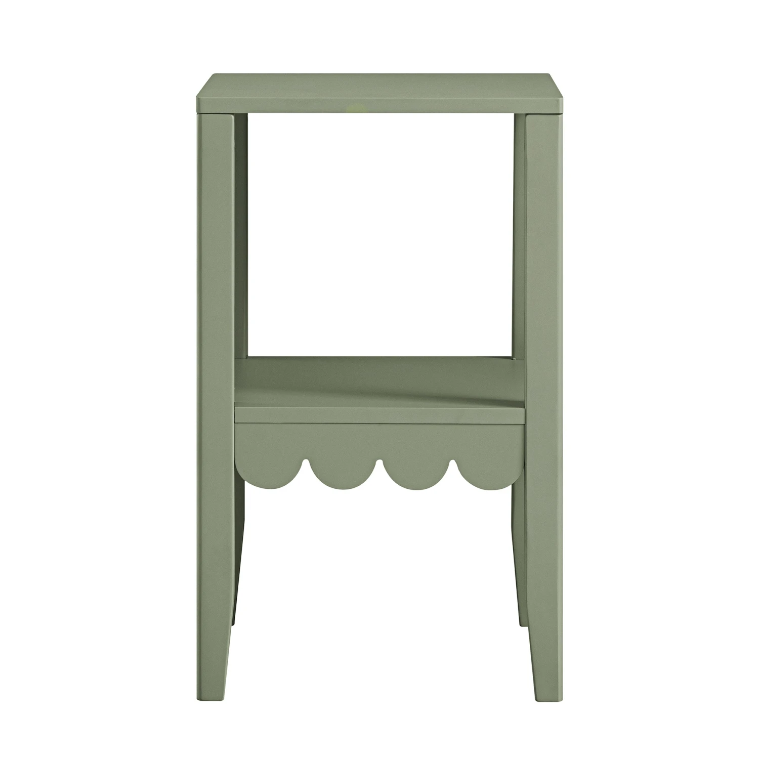 Henley Scalloped Edge Side Table, Sage Green 9 Henley Scalloped Edge Side Table, Sage Green - Image 9