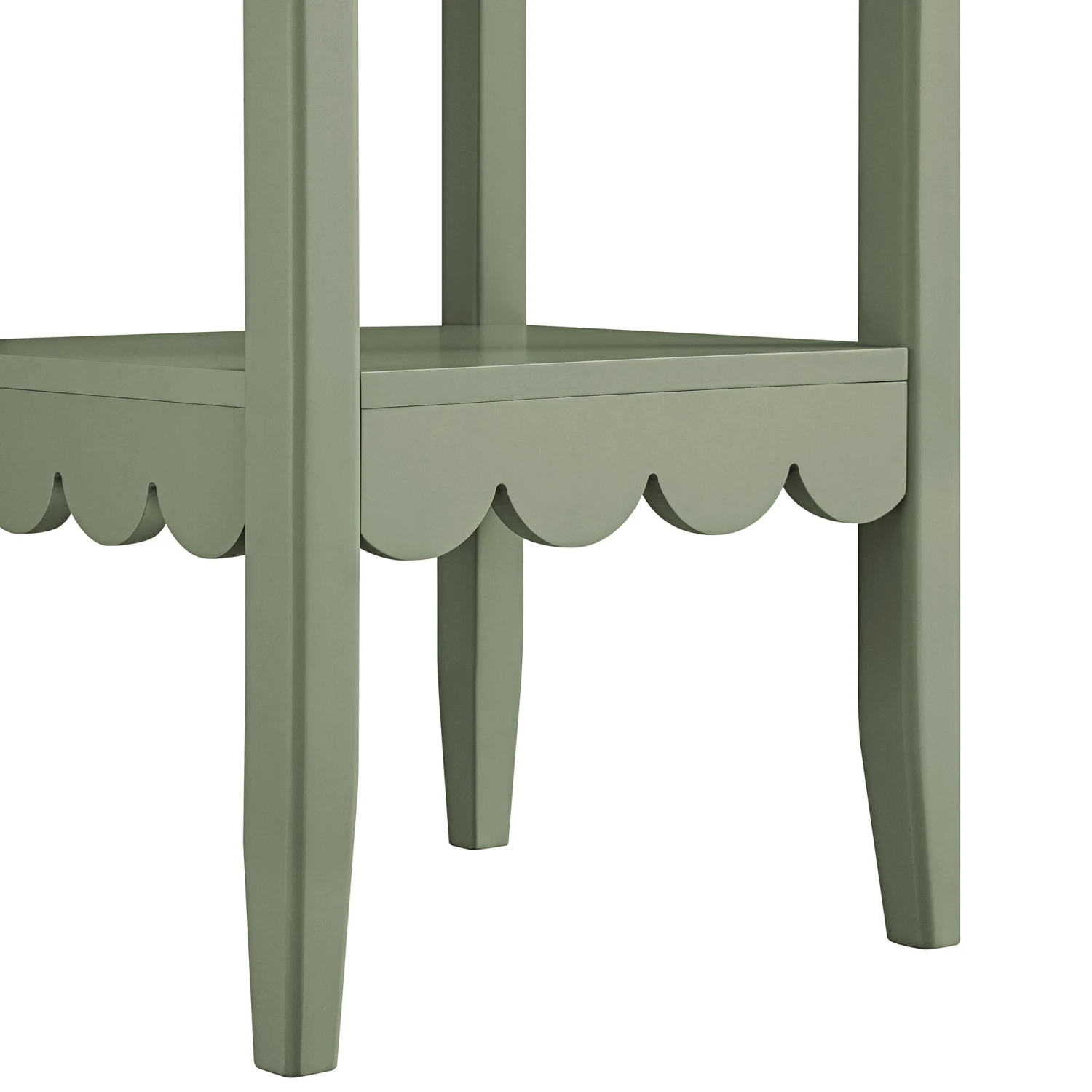 Henley Scalloped Edge Side Table, Sage Green 11 Henley Scalloped Edge Side Table, Sage Green - Image 11