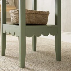 Henley Scalloped Edge Side Table, Sage Green 14 Henley Scalloped Edge Side Table, Sage Green -Daals Store BSD 161 SAGE scene3