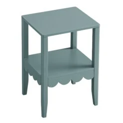 Henley Scalloped Edge Side Table, Blue Spruce -Daals Store BSD 161 TEAL WB3