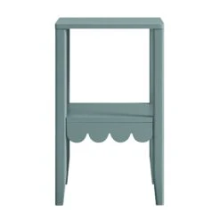 Henley Scalloped Edge Side Table, Blue Spruce -Daals Store BSD 161 TEAL WB4