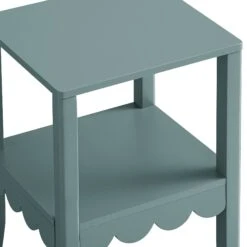 Henley Scalloped Edge Side Table, Blue Spruce -Daals Store BSD 161 TEAL detail1