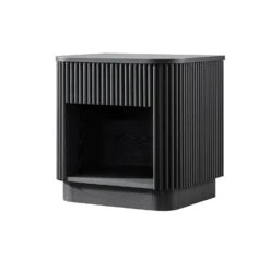 Maru 1-Drawer Bedside Table, Black -Daals Store BSD 167 BLACK WB2