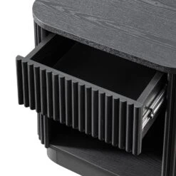 Maru 1-Drawer Bedside Table, Black -Daals Store BSD 167 BLACK detail3