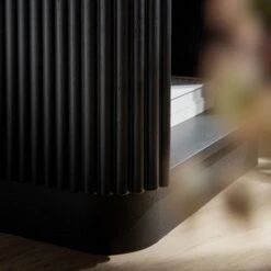 Maru 1-Drawer Bedside Table, Black -Daals Store BSD 167 BLACK scene5