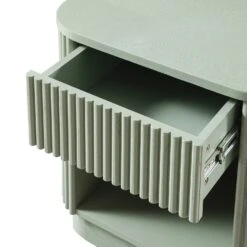 Maru 1-Drawer Bedside Table, Sage Green -Daals Store BSD 167 SAGE detail2
