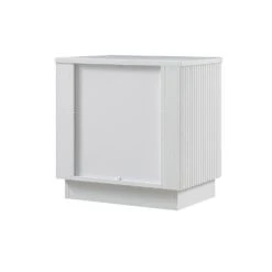 Maru 1-Drawer Bedside Table, Washed White 24 Maru 1-Drawer Bedside Table, Washed White -Daals Store BSD 167 WHITE WB5