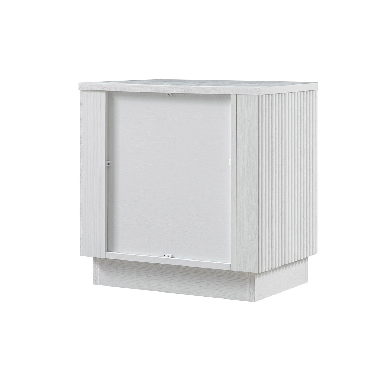 Maru 1-Drawer Bedside Table, Washed White 11 Maru 1-Drawer Bedside Table, Washed White - Image 11