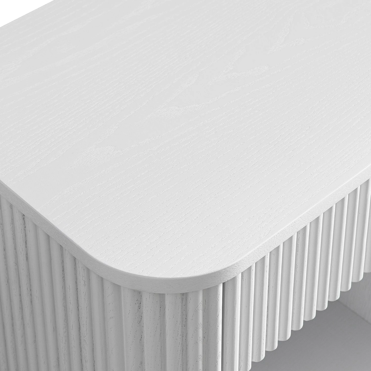 Maru 1-Drawer Bedside Table, Washed White 14 Maru 1-Drawer Bedside Table, Washed White - Image 14