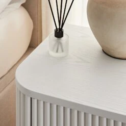 Maru 1-Drawer Bedside Table, Washed White 18 Maru 1-Drawer Bedside Table, Washed White -Daals Store BSD 167 WHITE scene4