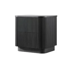 Maru 2-Drawer Bedside Table, Black -Daals Store BSD 168 BLACK WB2