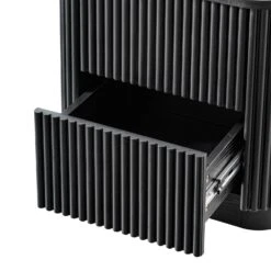Maru 2-Drawer Bedside Table, Black -Daals Store BSD 168 BLACK detail2