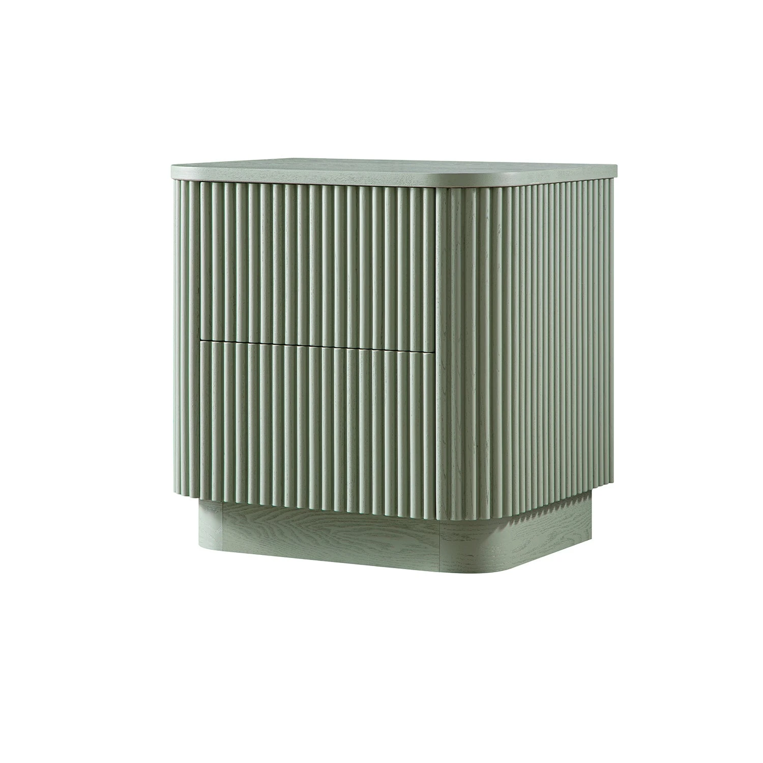 Maru 2-Drawer Bedside Table, Sage Green 2 Maru 2-Drawer Bedside Table, Sage Green - Image 2