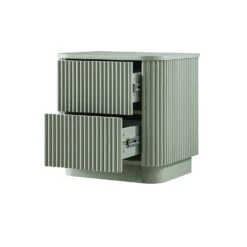 Maru 2-Drawer Bedside Table, Sage Green 12 Maru 2-Drawer Bedside Table, Sage Green -Daals Store BSD 168 SAGE WB3