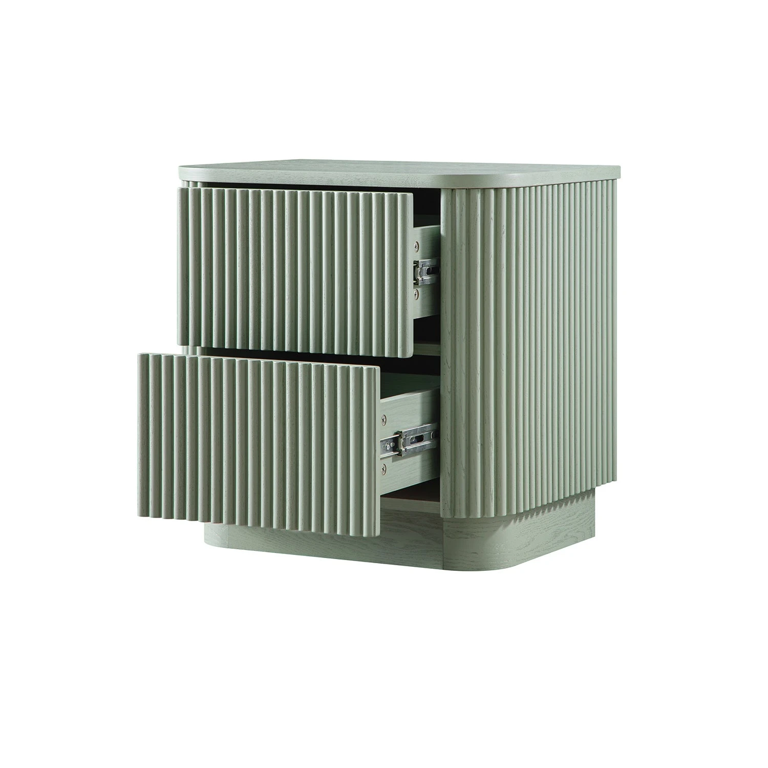 Maru 2-Drawer Bedside Table, Sage Green 4 Maru 2-Drawer Bedside Table, Sage Green - Image 4