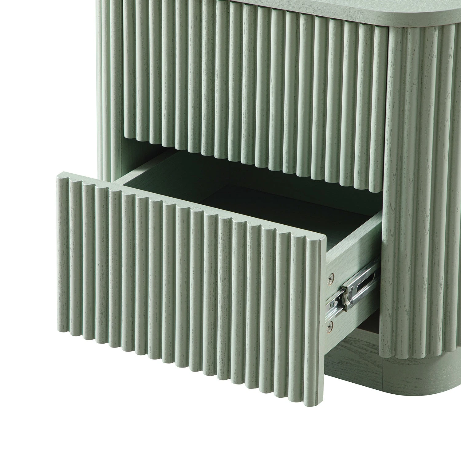 Maru 2-Drawer Bedside Table, Sage Green 8 Maru 2-Drawer Bedside Table, Sage Green - Image 8