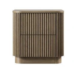 Maru 2-Drawer Bedside Table, Silver Oak 19 Maru 2-Drawer Bedside Table, Silver Oak -Daals Store BSD 168 SILK WB1