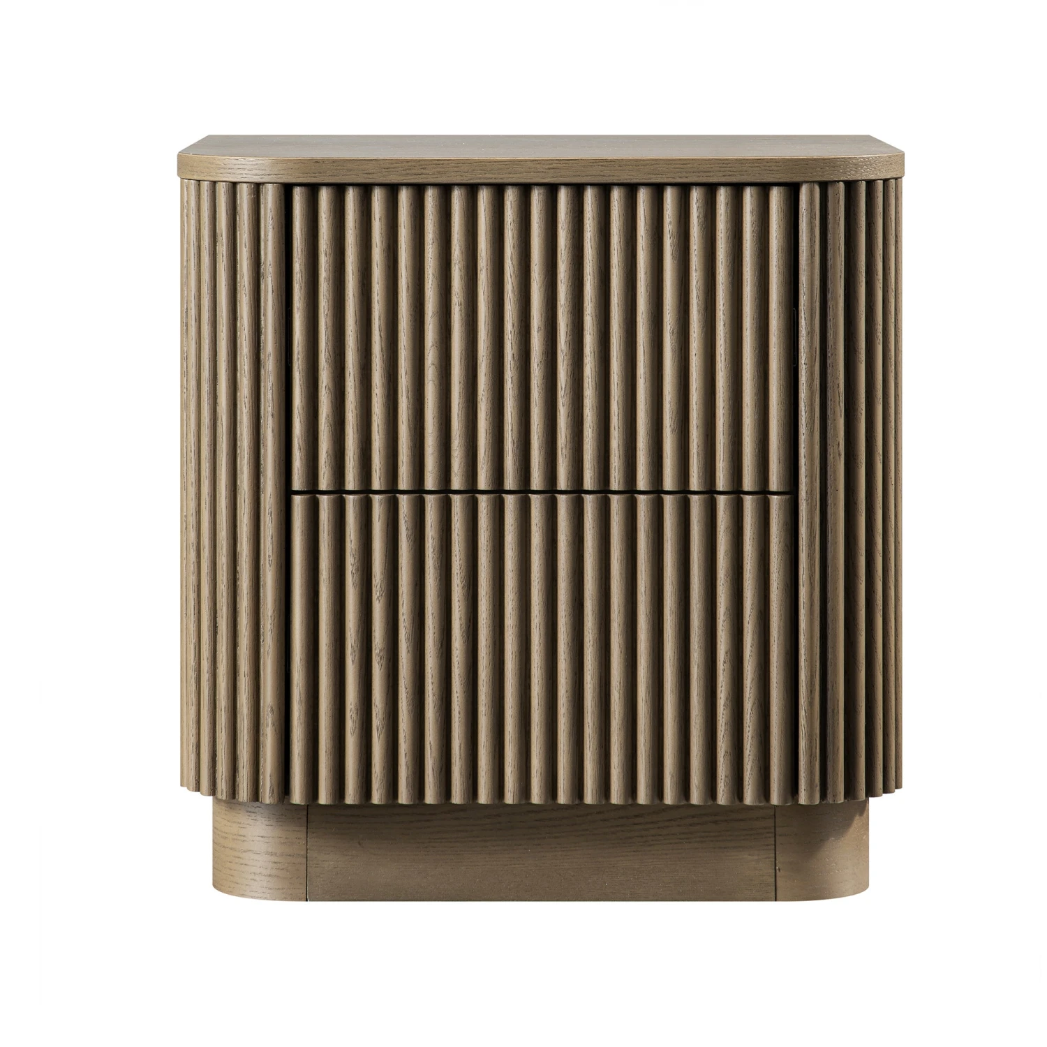 Maru 2-Drawer Bedside Table, Silver Oak 6 Maru 2-Drawer Bedside Table, Silver Oak - Image 6