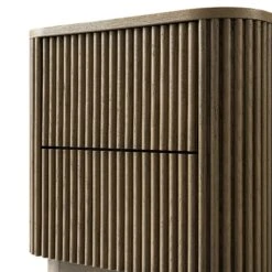 Maru 2-Drawer Bedside Table, Silver Oak 25 Maru 2-Drawer Bedside Table, Silver Oak -Daals Store BSD 168 SILK detail1