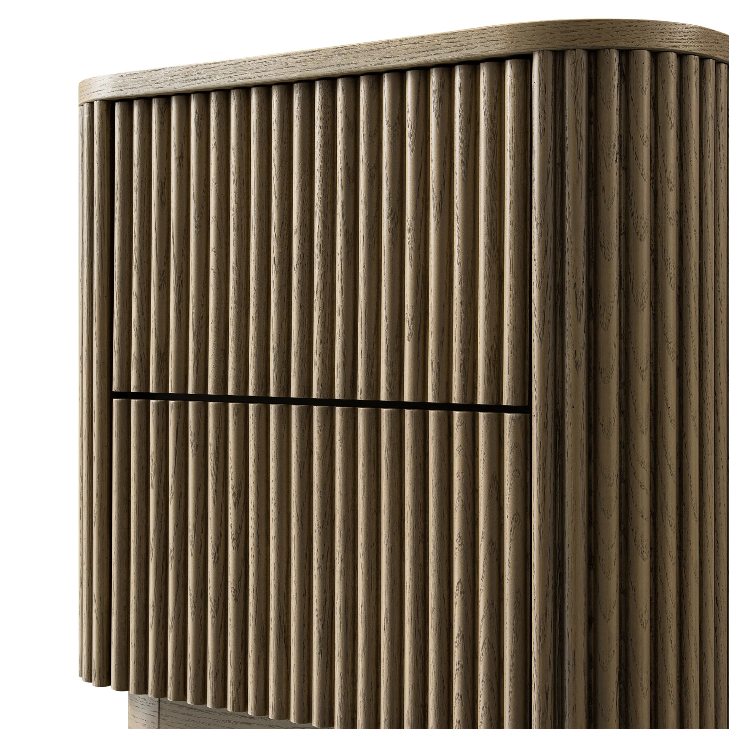 Maru 2-Drawer Bedside Table, Silver Oak 12 Maru 2-Drawer Bedside Table, Silver Oak - Image 12