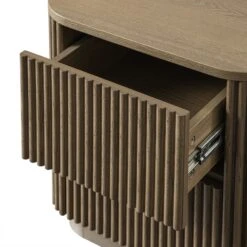 Maru 2-Drawer Bedside Table, Silver Oak 27 Maru 2-Drawer Bedside Table, Silver Oak -Daals Store BSD 168 SILK detail3