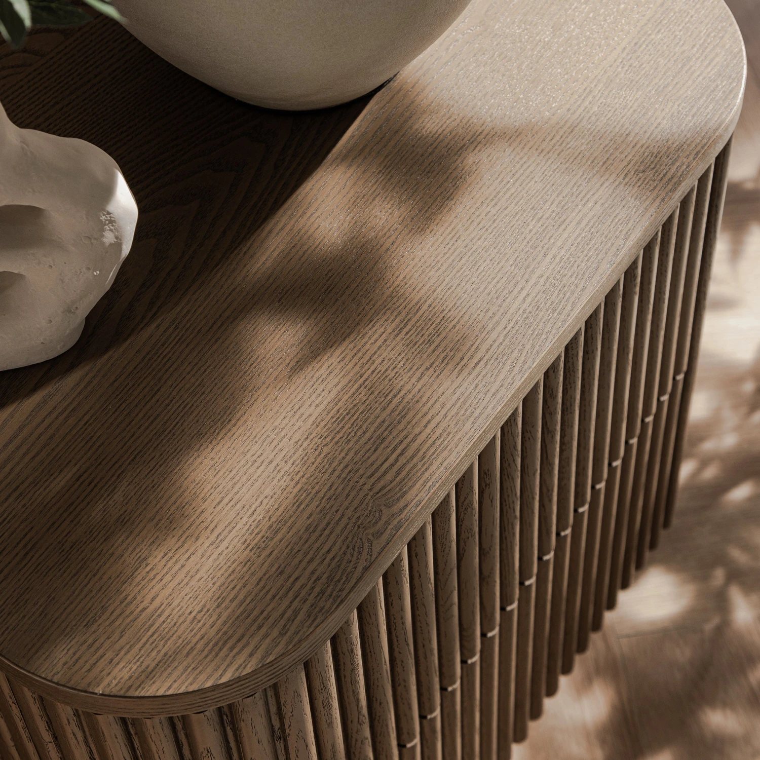 Maru 2-Drawer Bedside Table, Silver Oak 5 Maru 2-Drawer Bedside Table, Silver Oak - Image 5