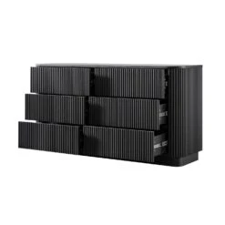 Maru Chest Of 6 Drawers, Black 12 Maru Chest Of 6 Drawers, Black -Daals Store BSD 169 BLACK WB3