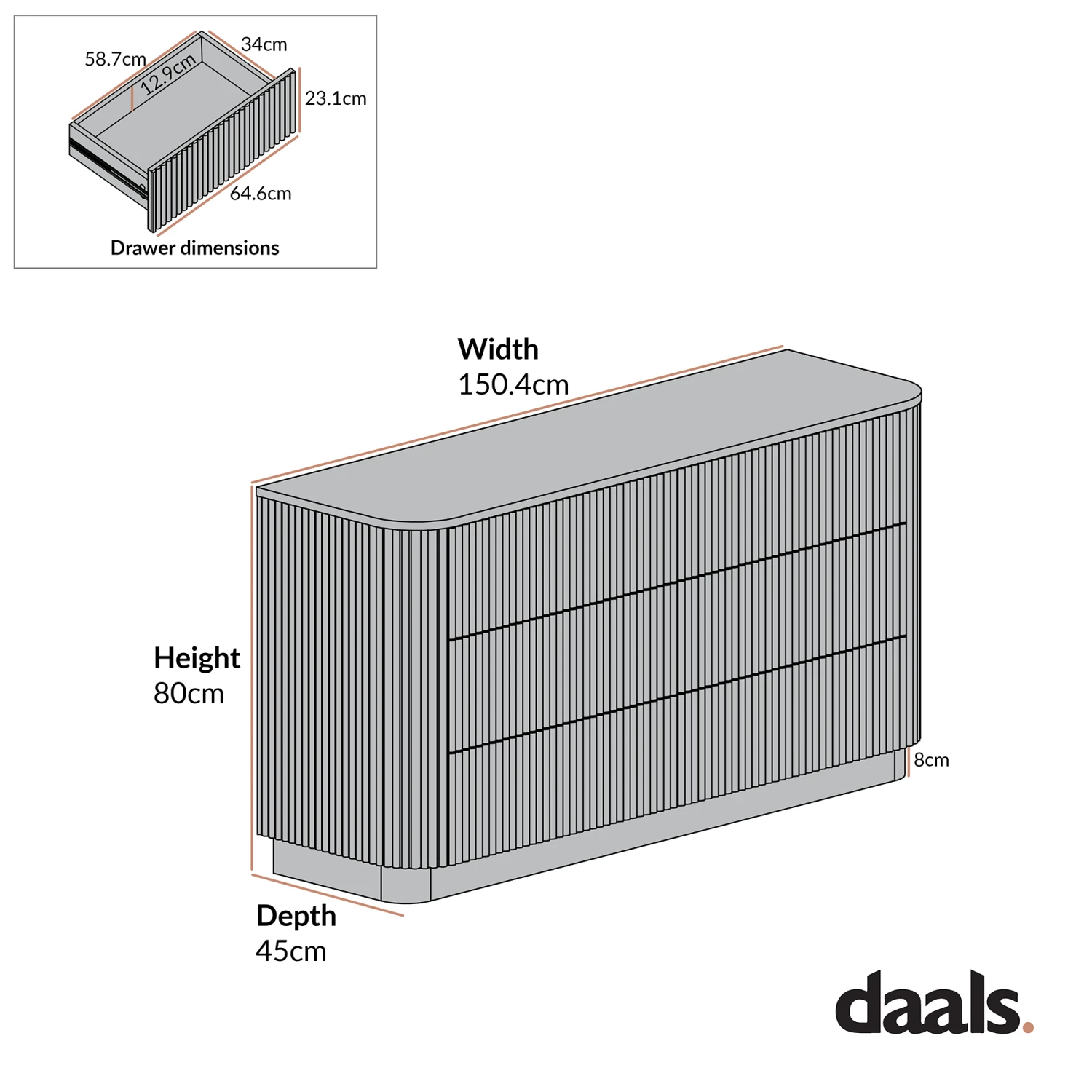 Maru Chest Of 6 Drawers, Oak 9 Maru Chest Of 6 Drawers, Oak - Image 9