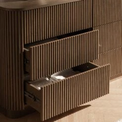 Maru Chest Of 6 Drawers, Silver Oak -Daals Store BSD 169 SILK scene4