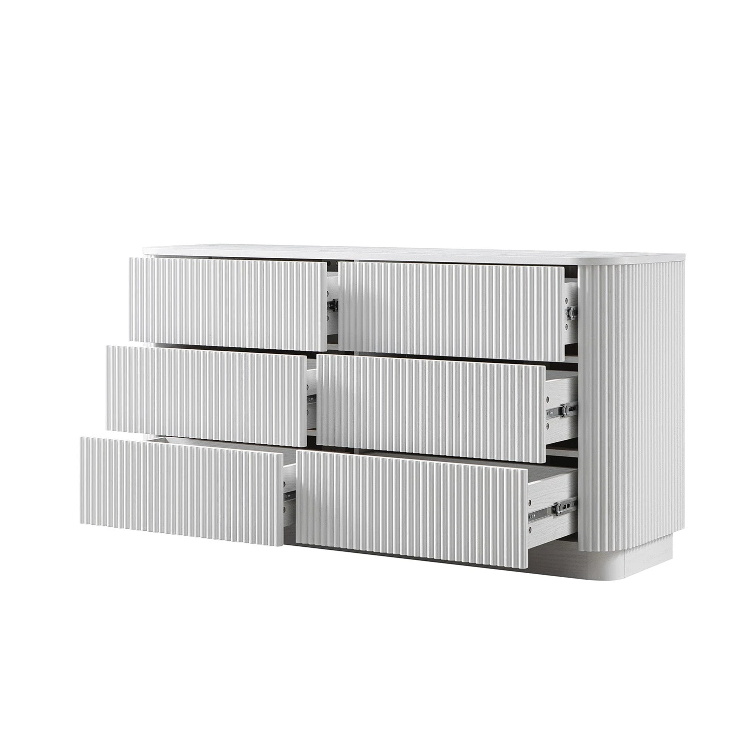 Maru Chest Of 6 Drawers, Washed White 4 Maru Chest Of 6 Drawers, Washed White - Image 4