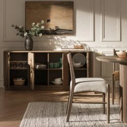 Maru Large 4-Door Sideboard, Silver Oak -Daals Store BSD 170 SILK scene2