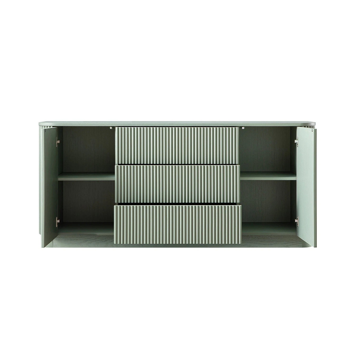 Maru Large 2-Door Sideboard With Drawers, Sage Green 4 Maru Large 2-Door Sideboard With Drawers, Sage Green - Image 4