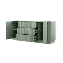 Maru Large 2-Door Sideboard With Drawers, Sage Green 16 Maru Large 2-Door Sideboard With Drawers, Sage Green -Daals Store BSD 171 SAGE WB4