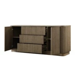 Maru Large 2-Door Sideboard With Drawers, Silver Oak 29 Maru Large 2-Door Sideboard With Drawers, Silver Oak -Daals Store BSD 171 SILK WB4