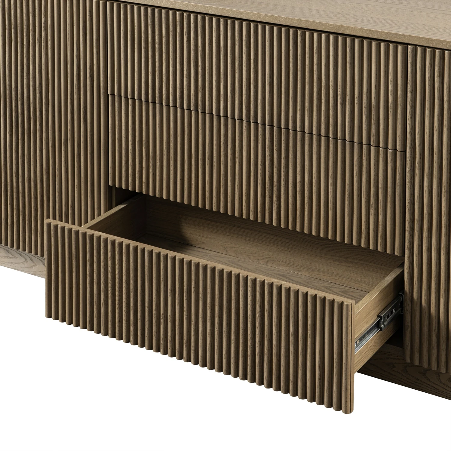 Maru Large 2-Door Sideboard With Drawers, Silver Oak 16 Maru Large 2-Door Sideboard With Drawers, Silver Oak - Image 16