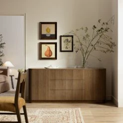 Maru Large 2-Door Sideboard With Drawers, Silver Oak