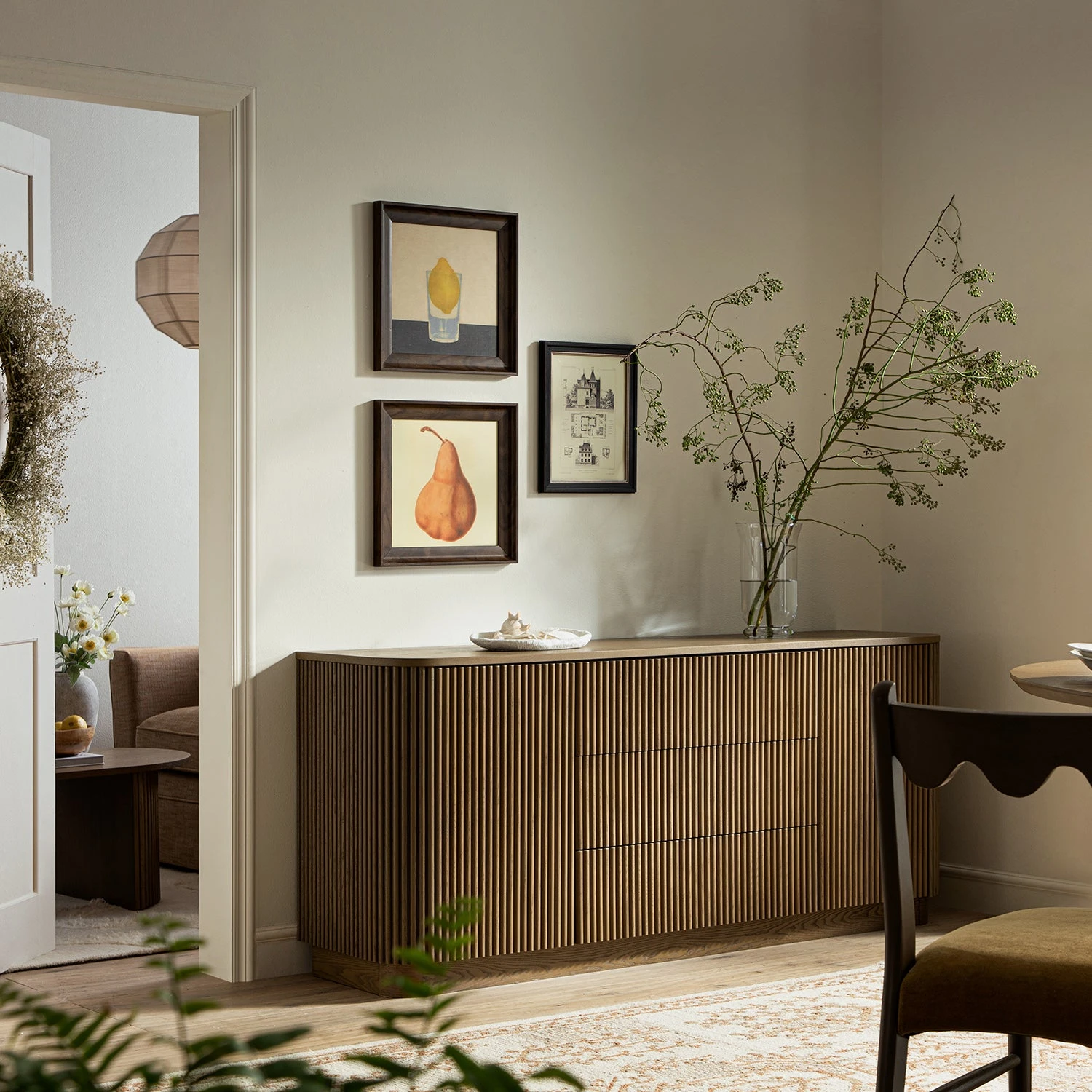 Maru Large 2-Door Sideboard With Drawers, Silver Oak 2 Maru Large 2-Door Sideboard With Drawers, Silver Oak - Image 2