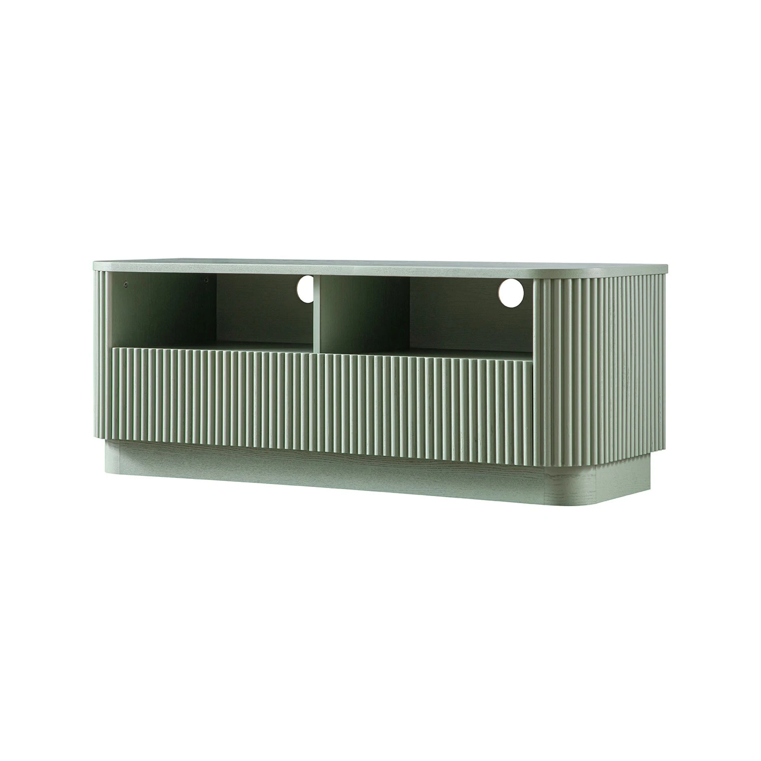 Maru 120cm TV Unit With Drawers, Sage Green 2 Maru 120cm TV Unit With Drawers, Sage Green - Image 2