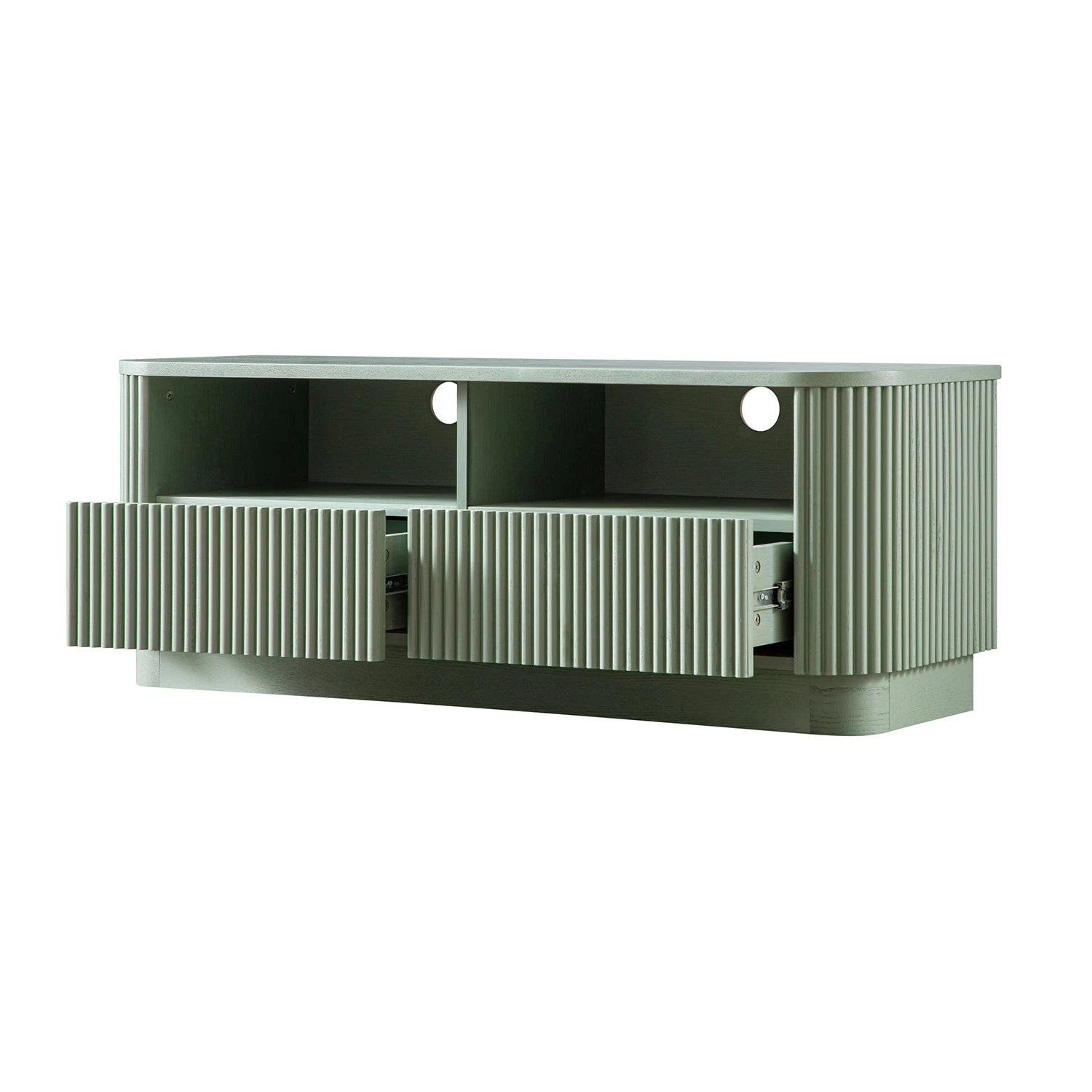 Maru 120cm TV Unit With Drawers, Sage Green 4 Maru 120cm TV Unit With Drawers, Sage Green - Image 4