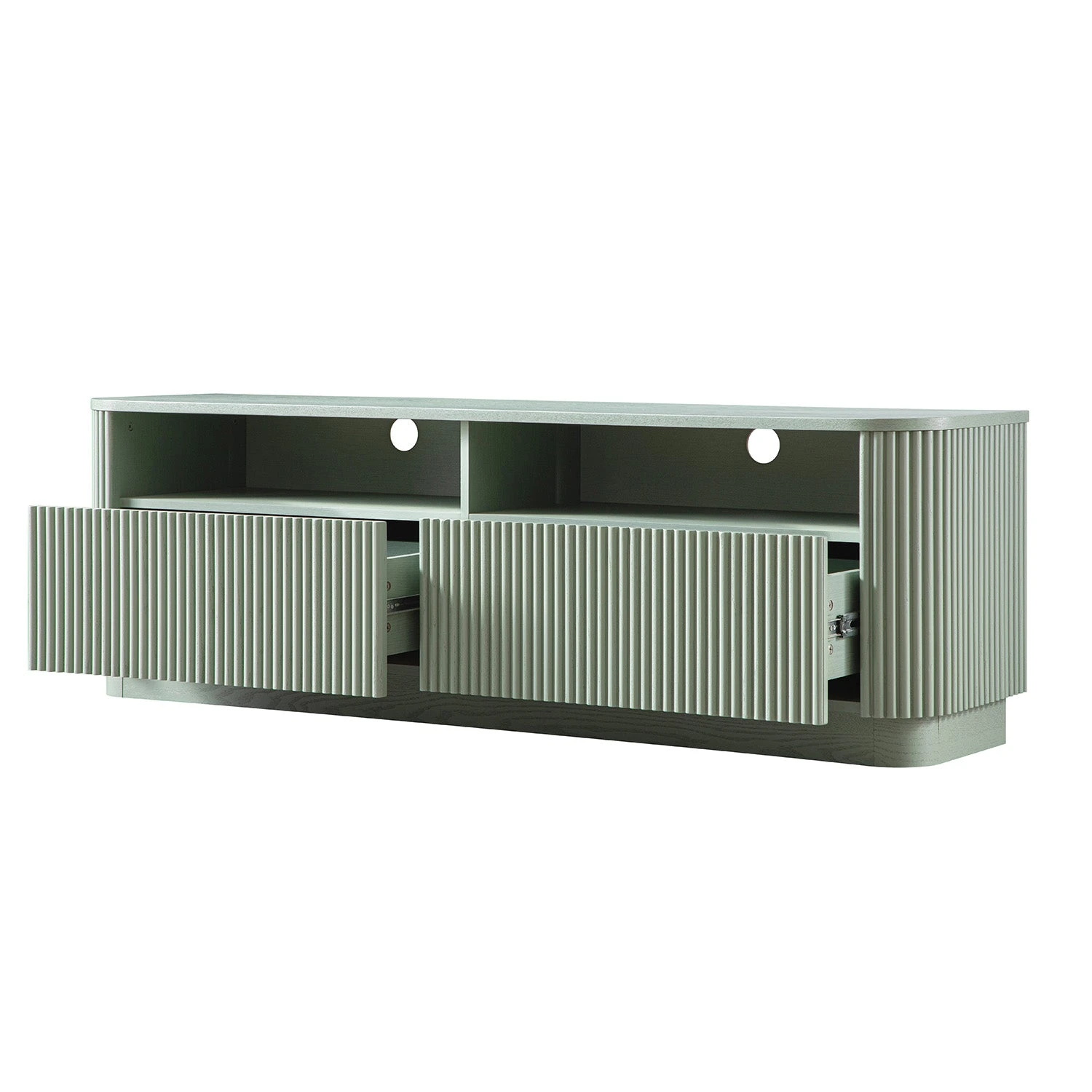 Maru 162cm TV Unit With Drawers, Sage Green 4 Maru 162cm TV Unit With Drawers, Sage Green - Image 4