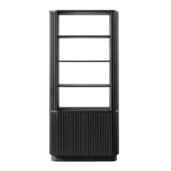 Maru Bookcase With Cabinet, Black