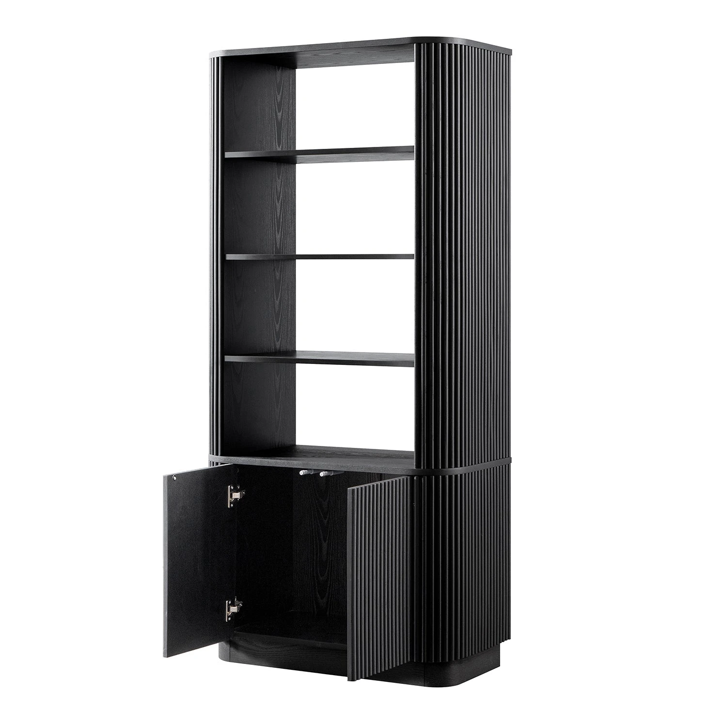 Maru Bookcase With Cabinet, Black 5 Maru Bookcase With Cabinet, Black - Image 5