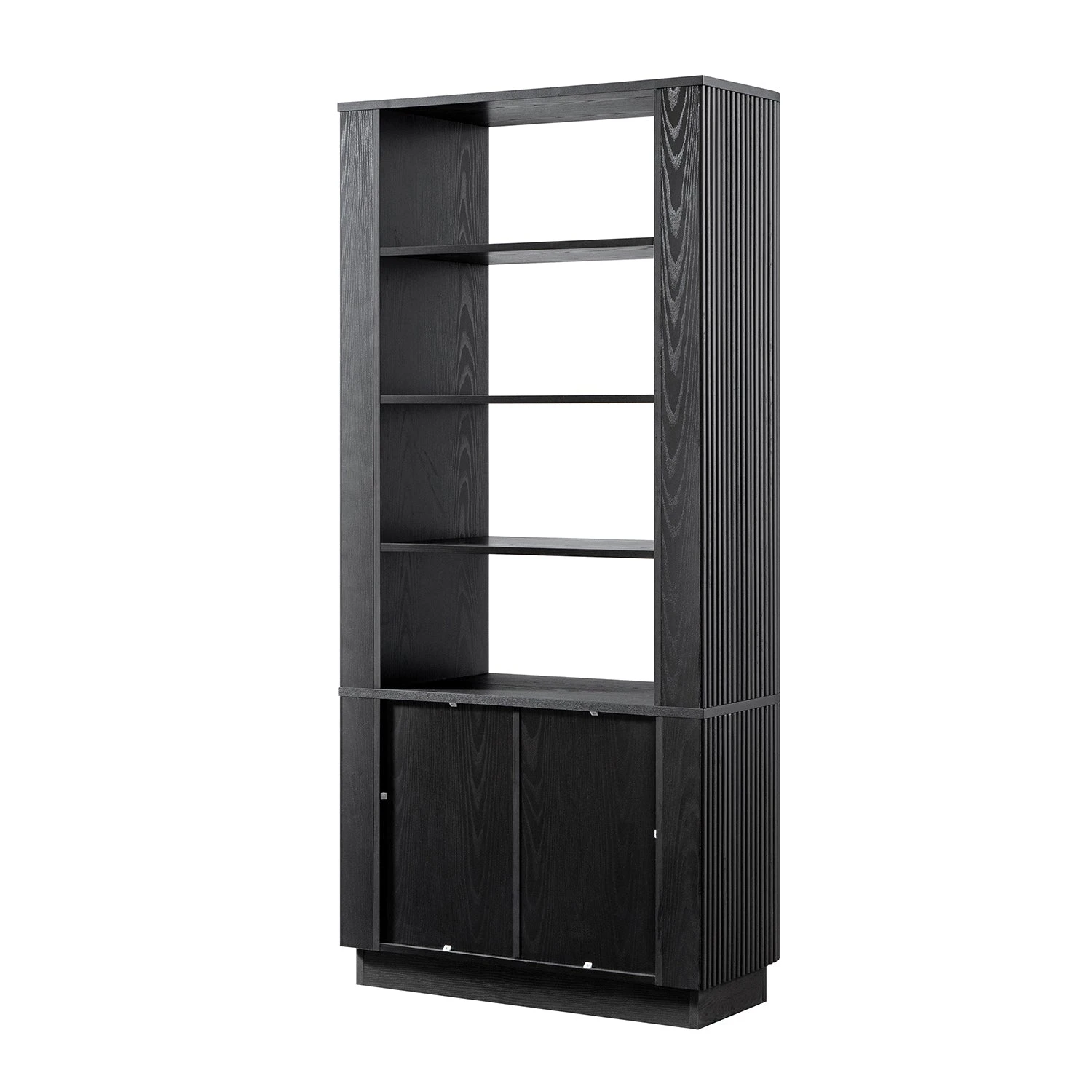Maru Bookcase With Cabinet, Black 7 Maru Bookcase With Cabinet, Black - Image 7