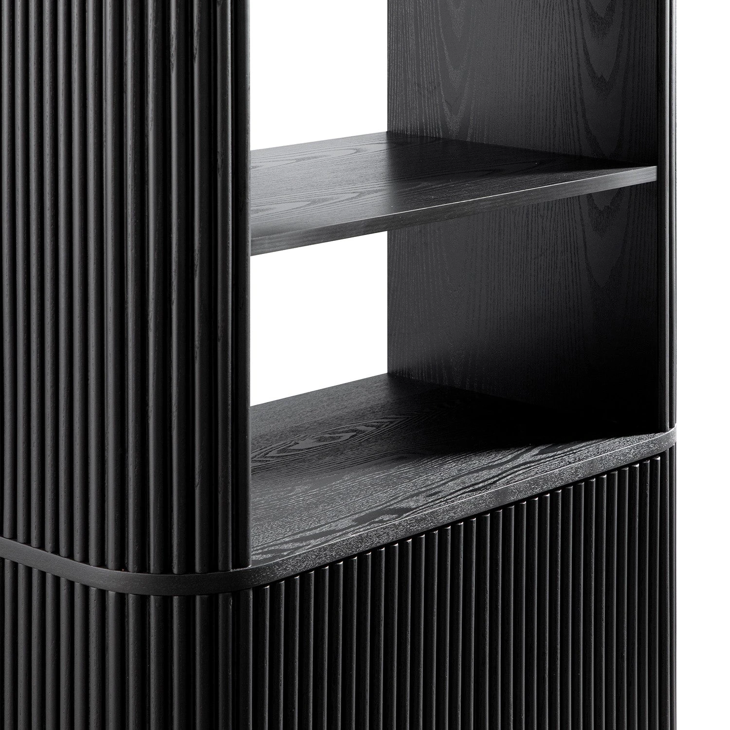 Maru Bookcase With Cabinet, Black 8 Maru Bookcase With Cabinet, Black - Image 8