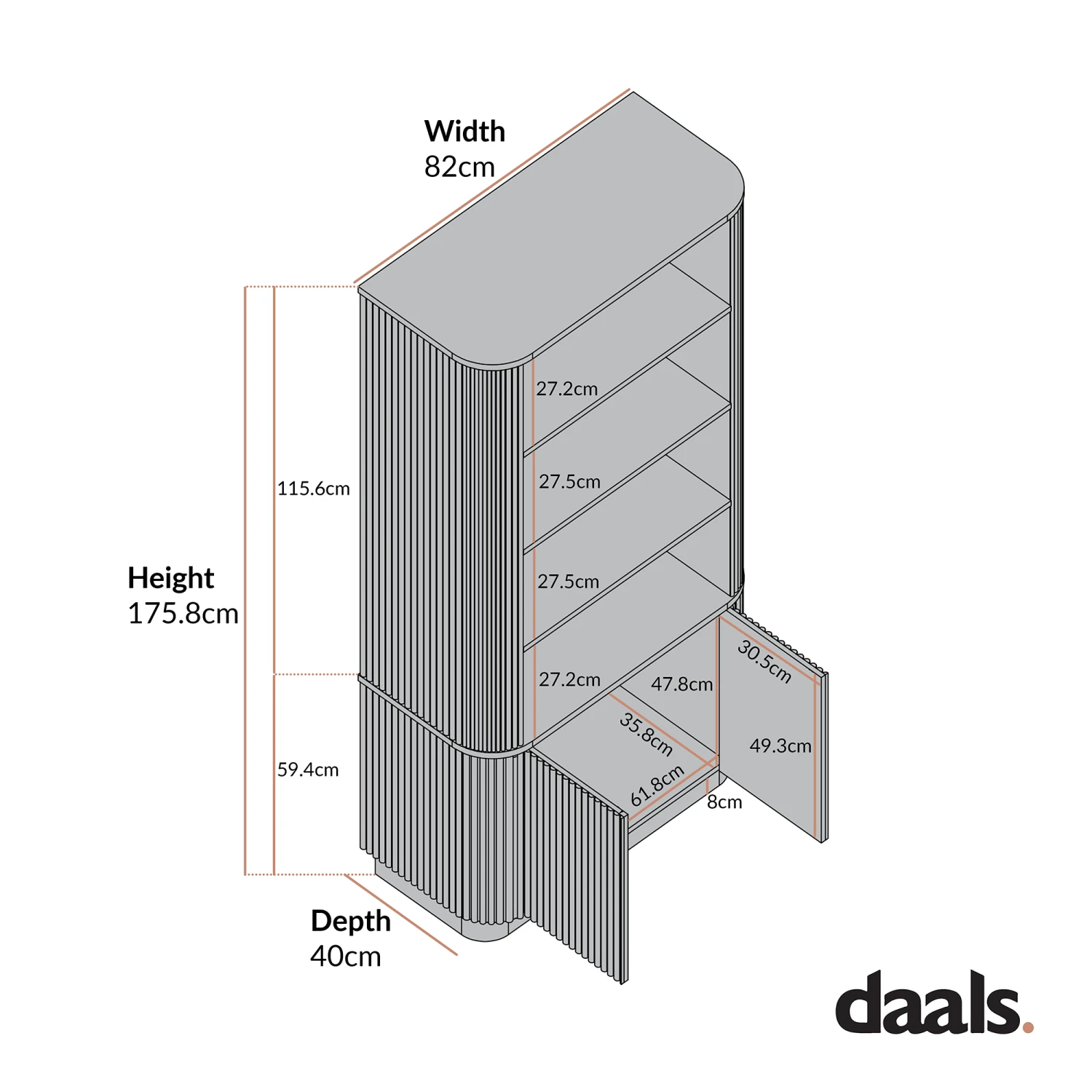 Maru Bookcase With Cabinet, Black 3 Maru Bookcase With Cabinet, Black - Image 3
